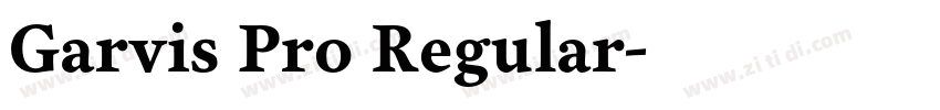 Garvis Pro Regular字体转换